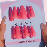 Shiny Pink Nails
